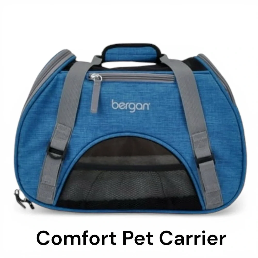 NWT Bergan Comfort Pet Carrier Small Blue Gray Travel Bag